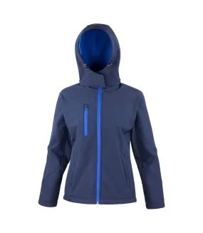 Result Core Womens/Ladies Lite Hooded Softshell Jacket (Navy/Royal) - UTBC3252