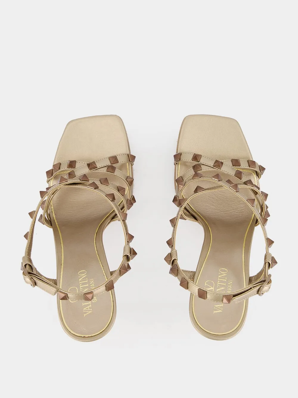 Rockstud 100mm Leather Sandals