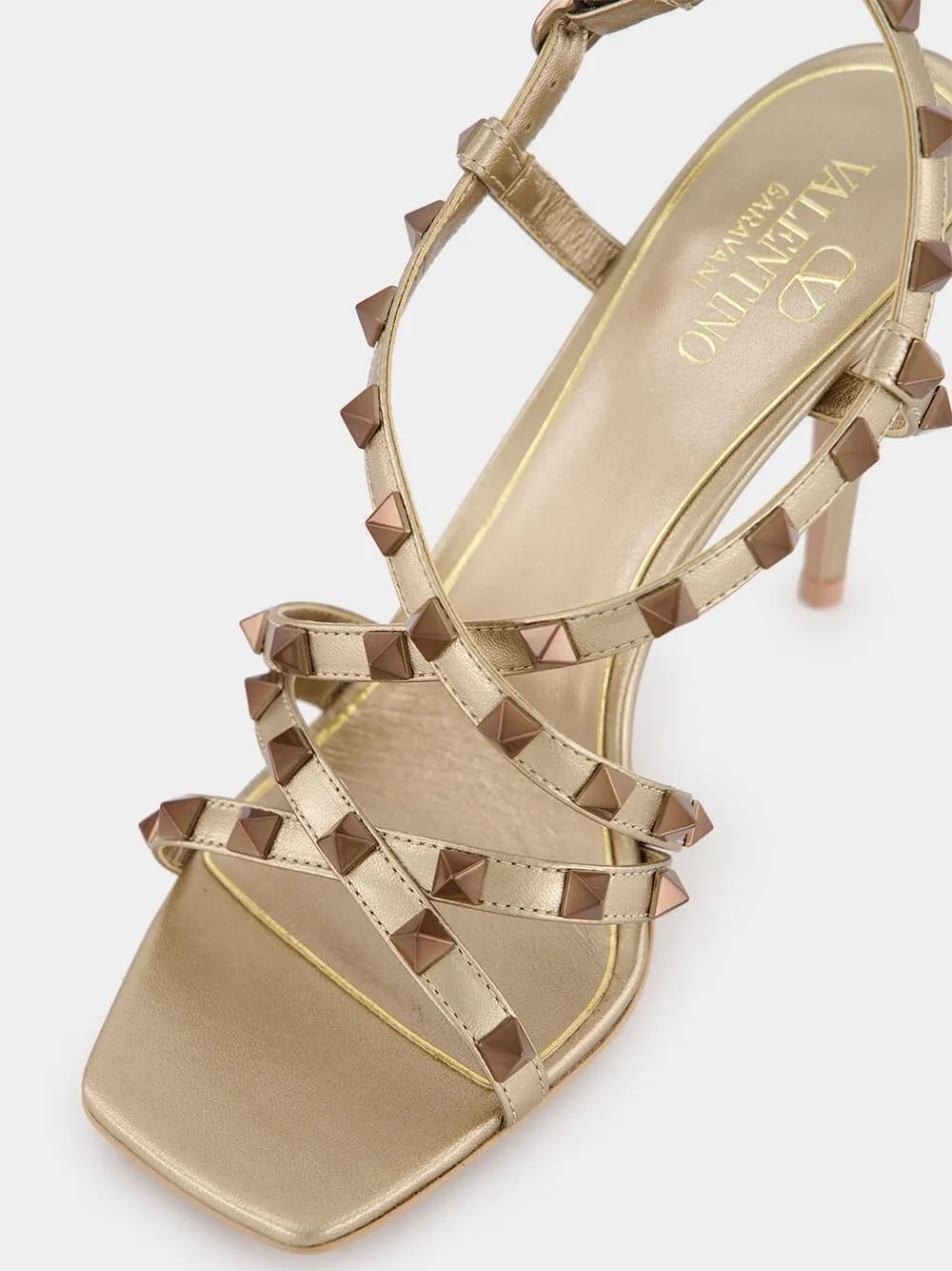 Rockstud 100mm Leather Sandals