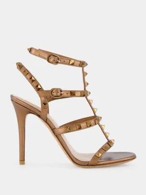 Rockstud Ankle-Strap Stiletto Sandals