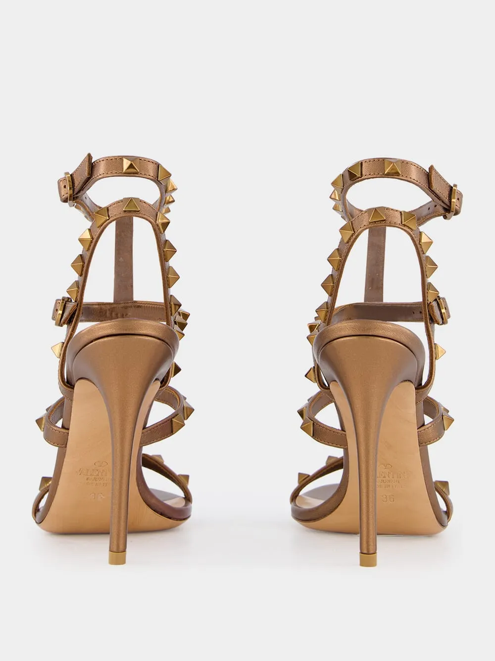 Rockstud Ankle-Strap Stiletto Sandals