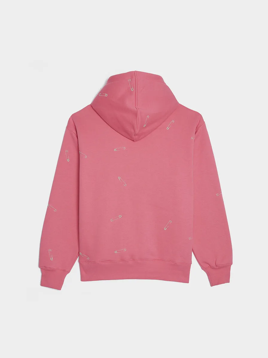 Safety Pin Hoodie, Pink