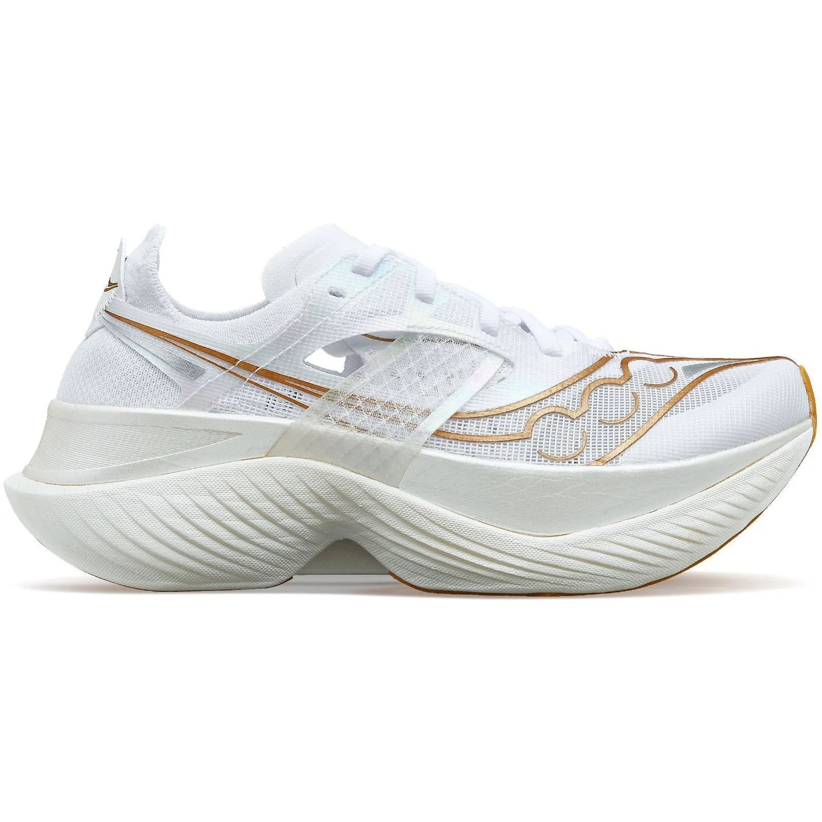 Saucony Women's Endorphin Elite Running Shoes White / Gold