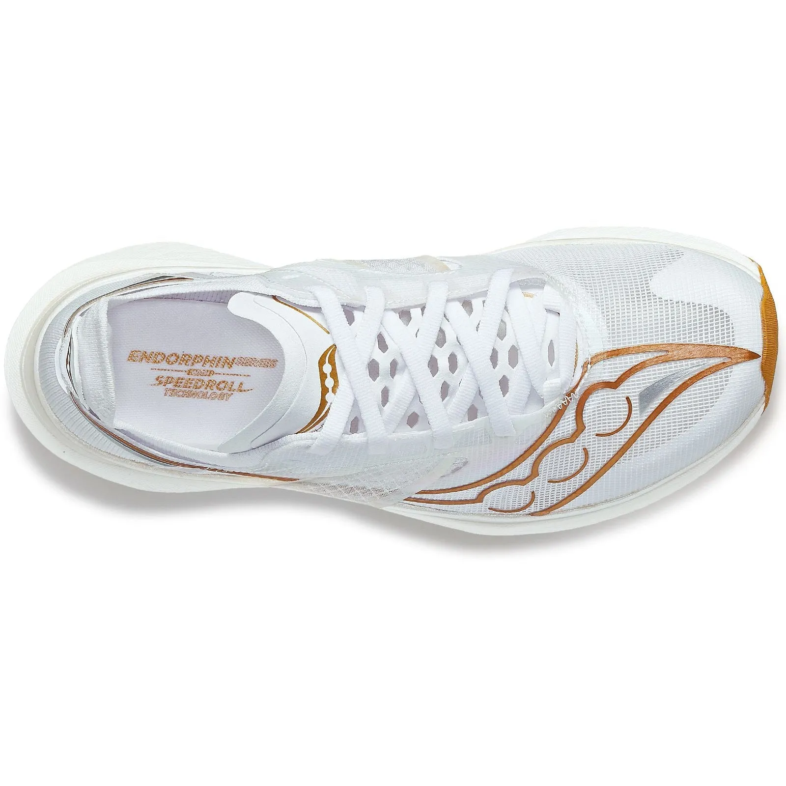 Saucony Women's Endorphin Elite Running Shoes White / Gold