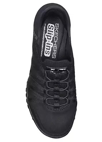 Skechers Black Slip-ins Relaxed Fit Breathe-Easy Roll With Me Trainers | Grattan