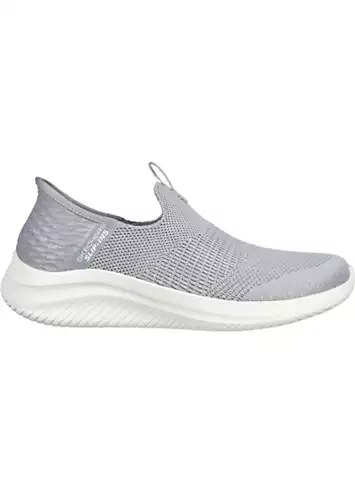 Skechers Ladies Grey Slip-ins Ultra Flex 3.0 Smooth Step Trainers | Grattan