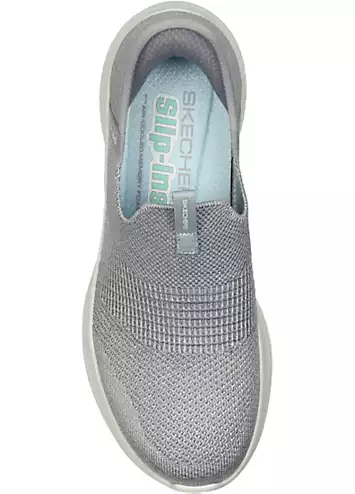 Skechers Ladies Grey Slip-ins Ultra Flex 3.0 Smooth Step Trainers | Grattan