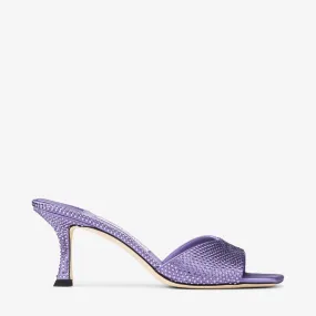 Skye 70 Tanzanite Satin Crystal Sandals