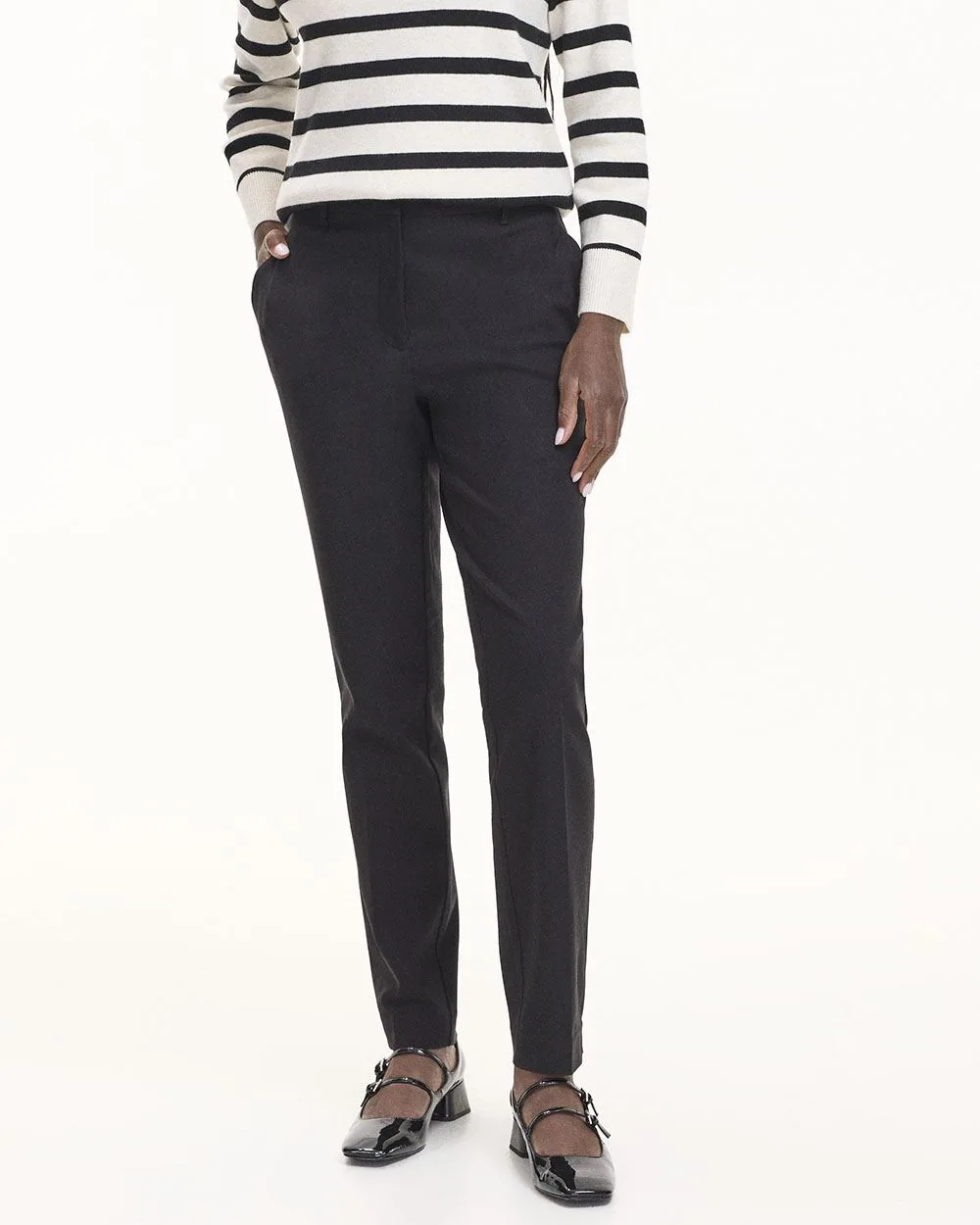 Slim-Leg High-Rise Pants - The Iconic (R)