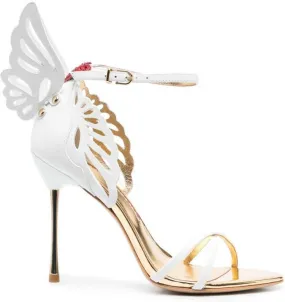 Sophia Webster Heavenly 100mm butterfly sandals White