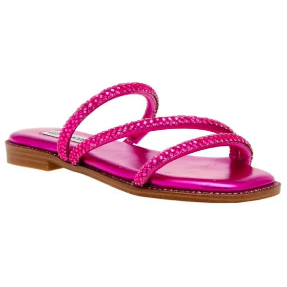 Steve Madden Transmit Fuchsia Rhinestone Sandals