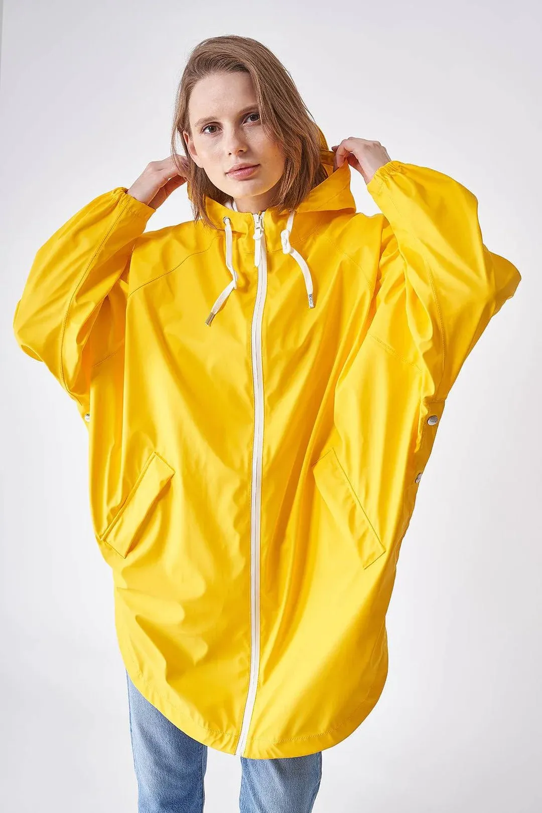 Tanta Rainwear Sky Jacket Rain Poncho - Yellow Chrome