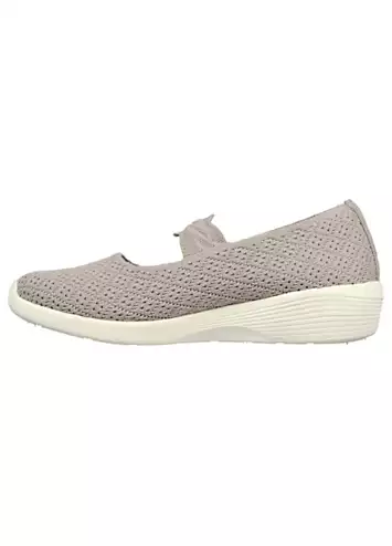 Taupe Knit Arya That’s Sweet Trainers by Skechers | Look Again