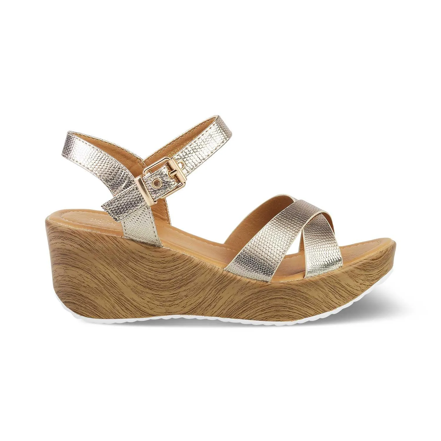 The Hungary Champagn Women Wedge Sandals