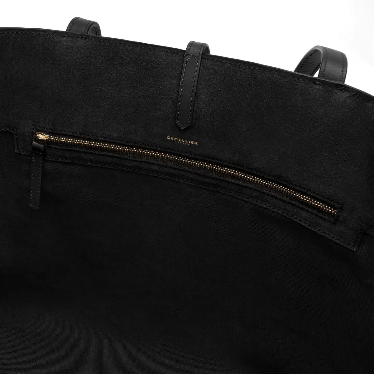 The Large Tokyo Suede & Smooth Leather Tote - Black