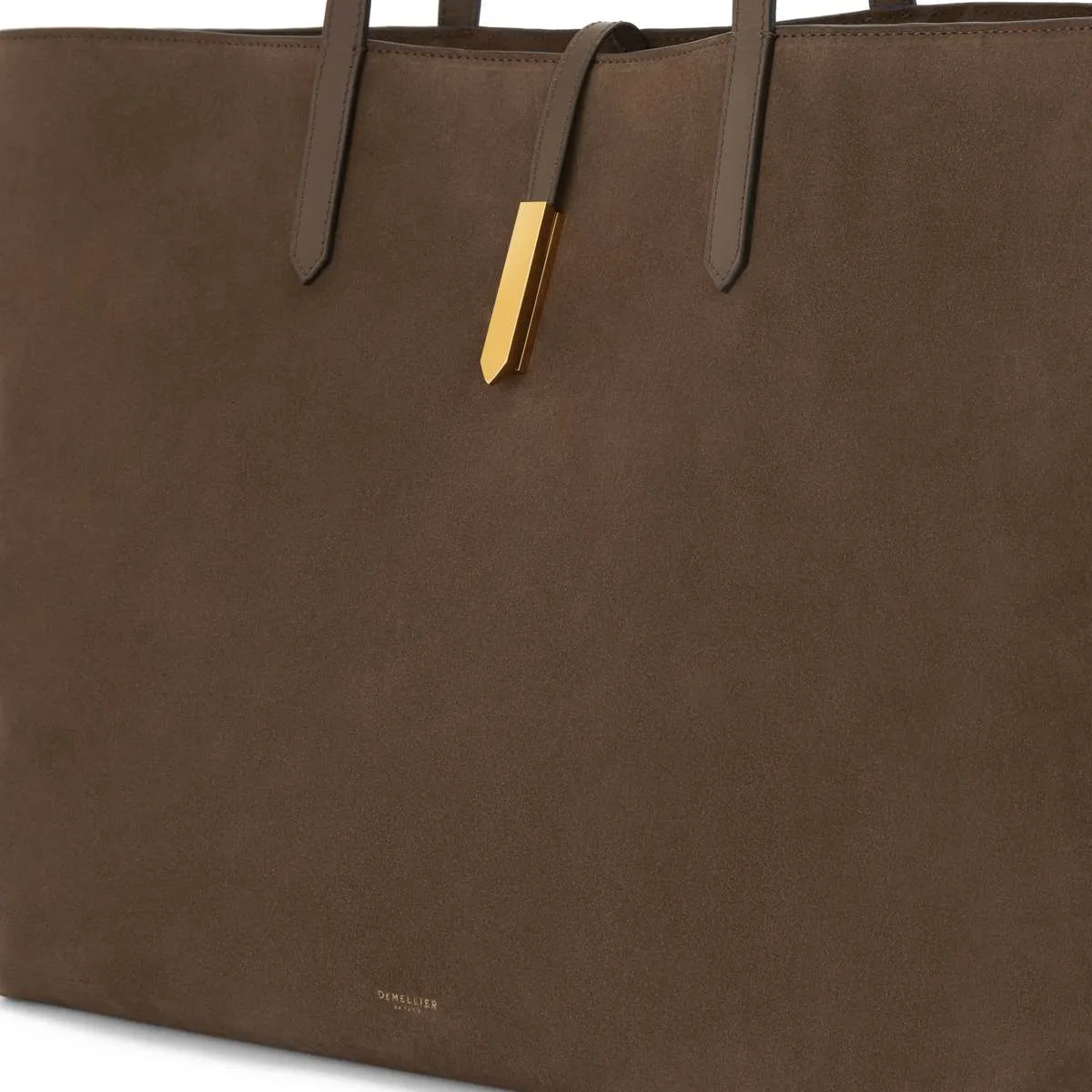 The Large Tokyo Suede & Smooth Leather Tote - Mocha