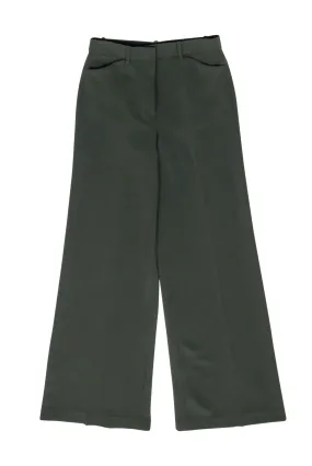 Theory - Dark Rosemary Crepe Wide-Leg Pants Sz 2