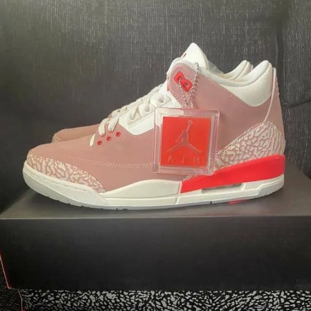 WMNS Nike Air Jordan 3 III Retro Rust Pink 6-12 Sail Whi...