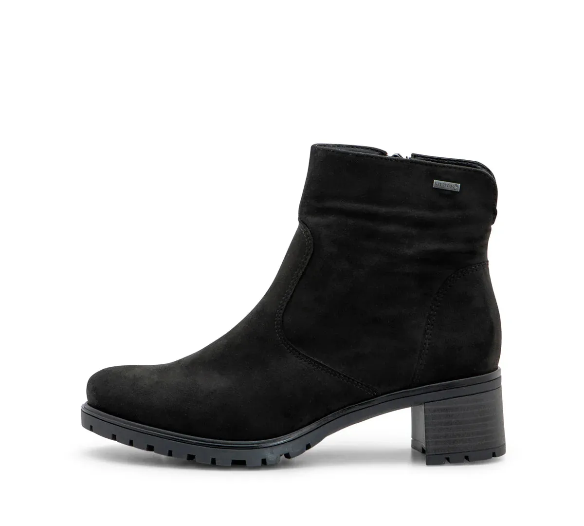 WOMEN'S ARA ROSELLE GORE-TEX ZIP ANKLE BOOT | BLACK SUEDE