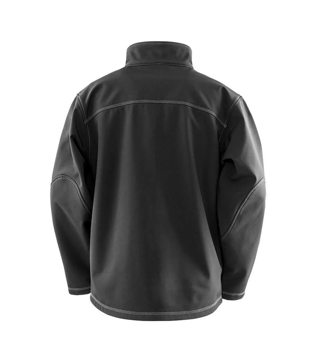 Work guard mens treble stitch softshell jacket black Result