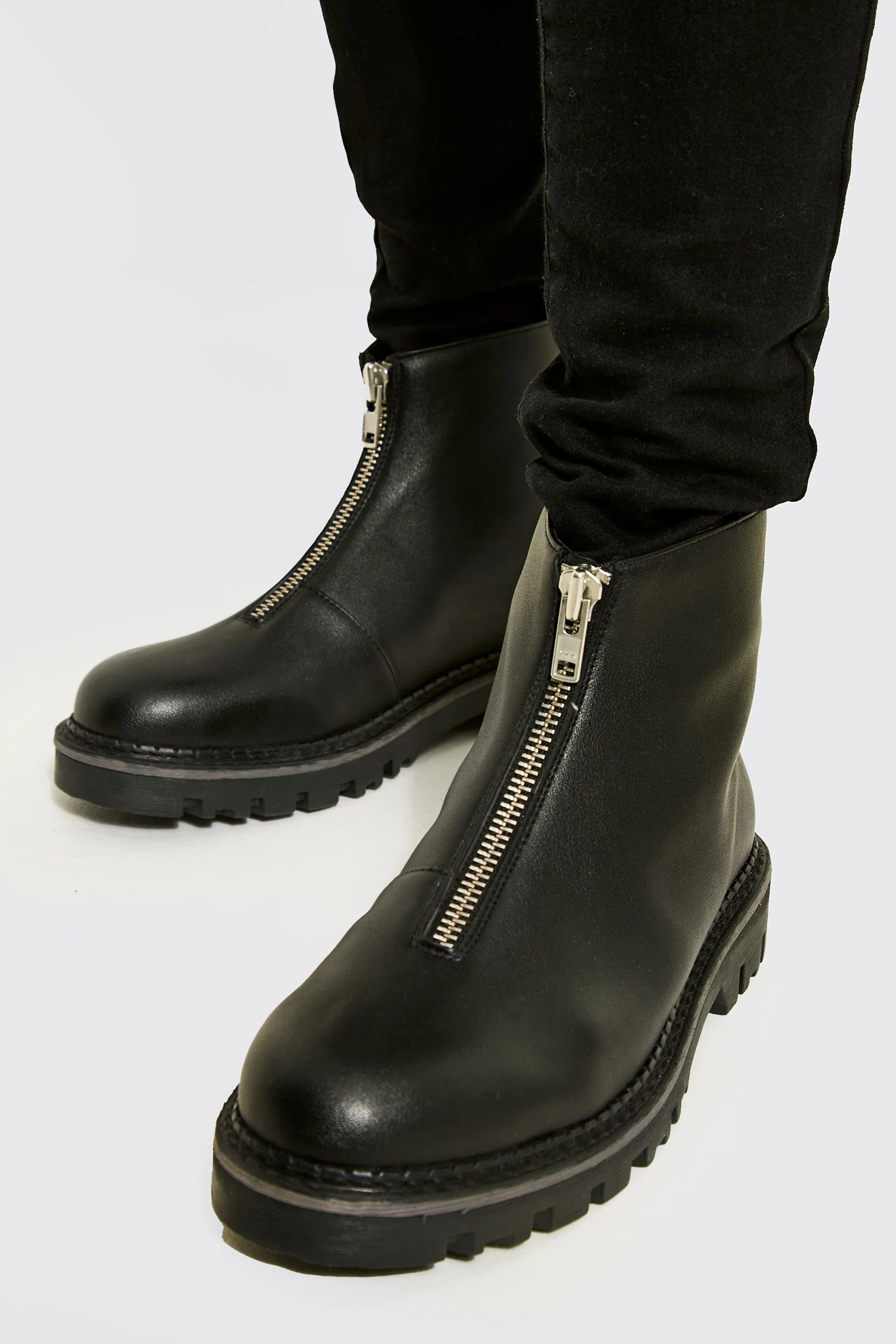 Zip Front Chelsea Boot | boohooMAN UK